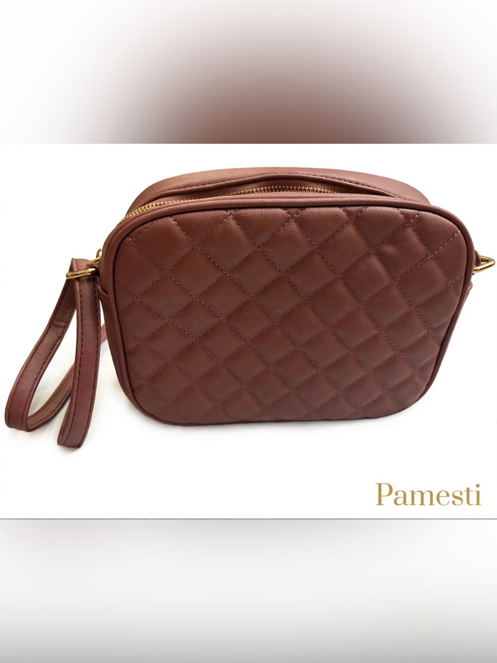 Pamesti Quilted Brown Crossbody Bag - Compact Everyday Carry